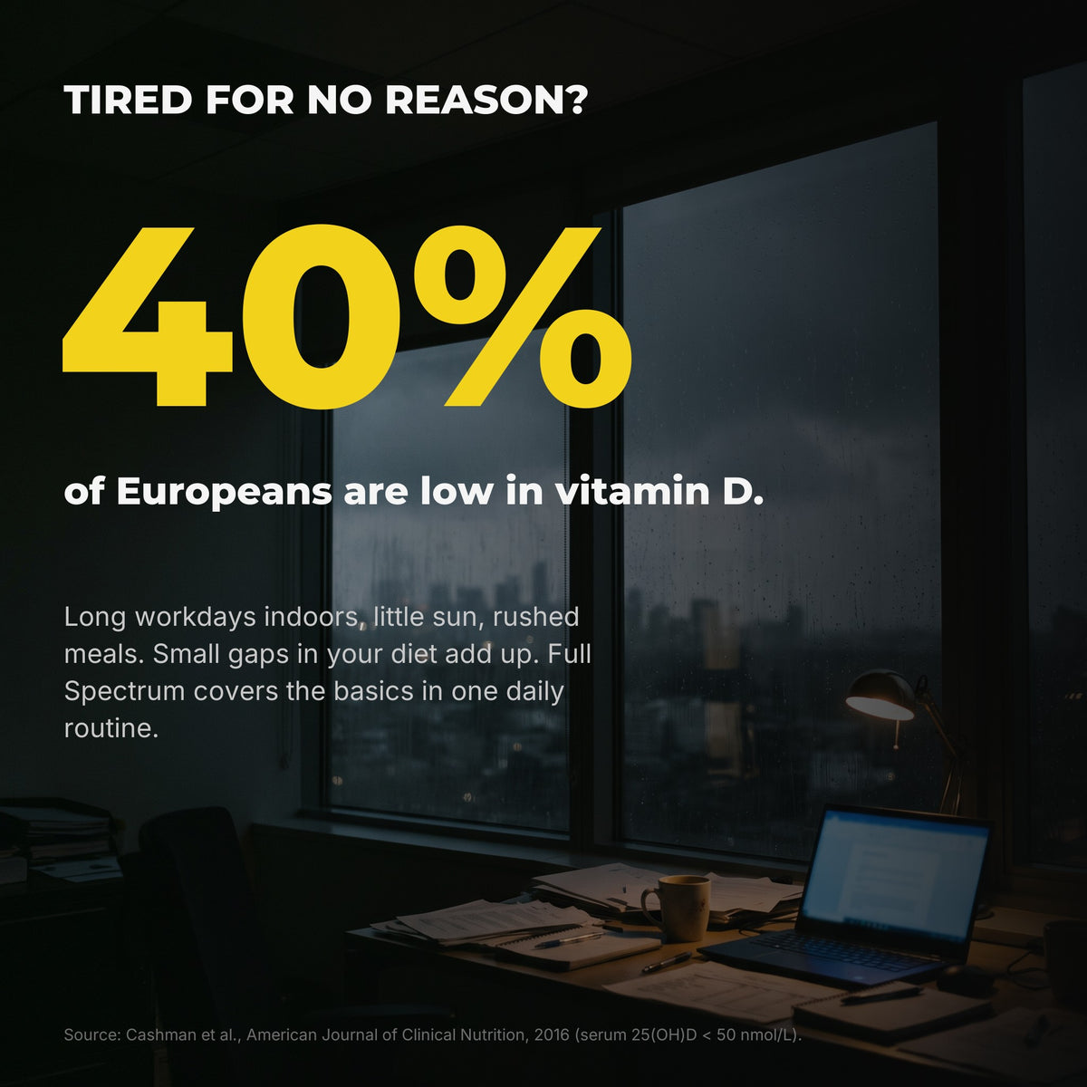 40% of Europeans are low in vitamin D