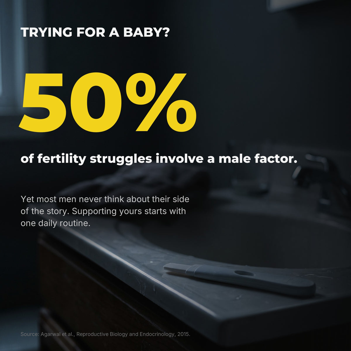 50% of fertility struggles involve a male factor